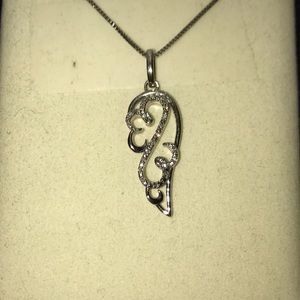 KAY Jewelers Open Heart Necklace Angel Wing